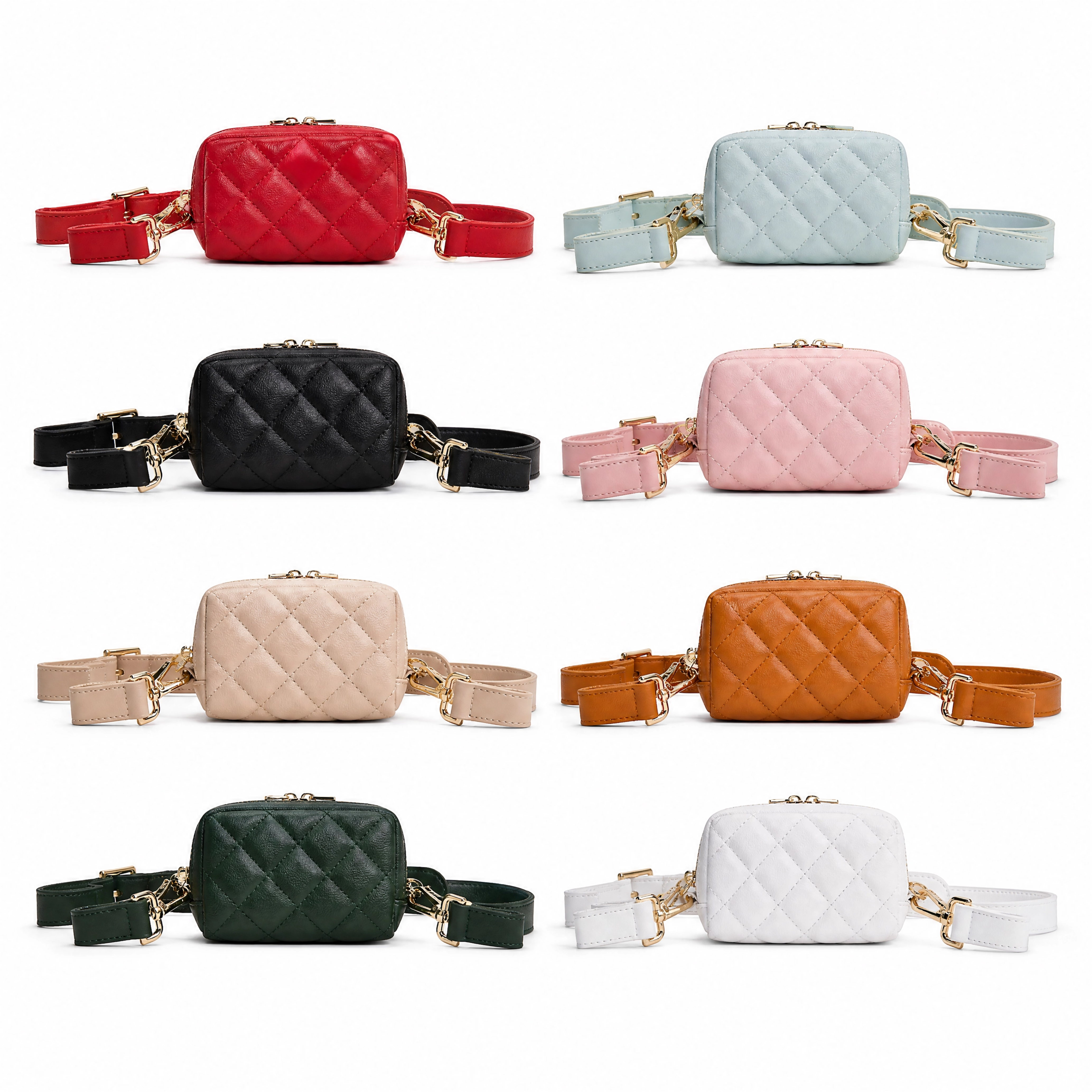 Nini S diamond pattern portable pouch