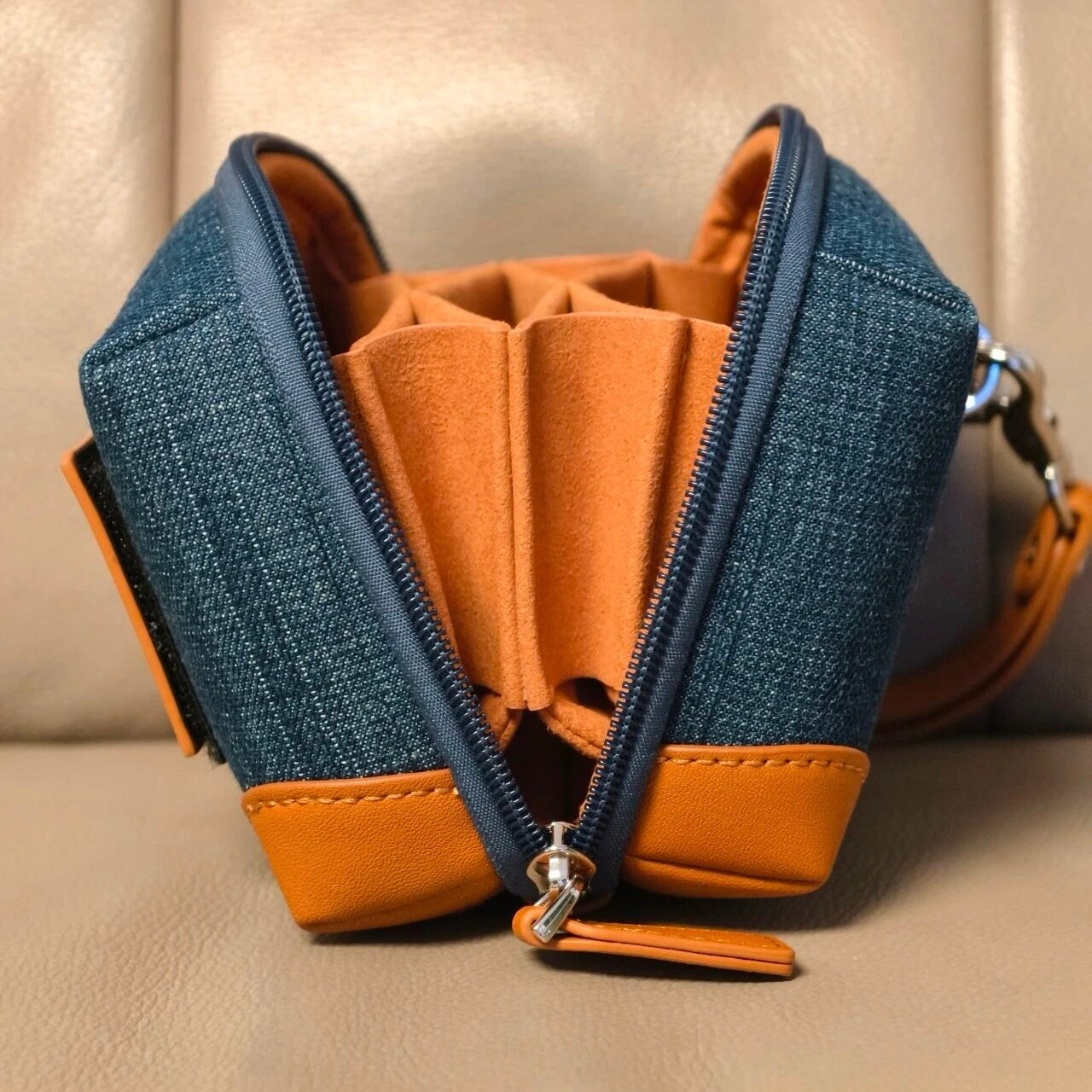 Nini M Denim Fabric portable pouch