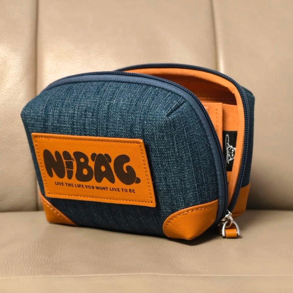 Nini M Denim Fabric portable pouch