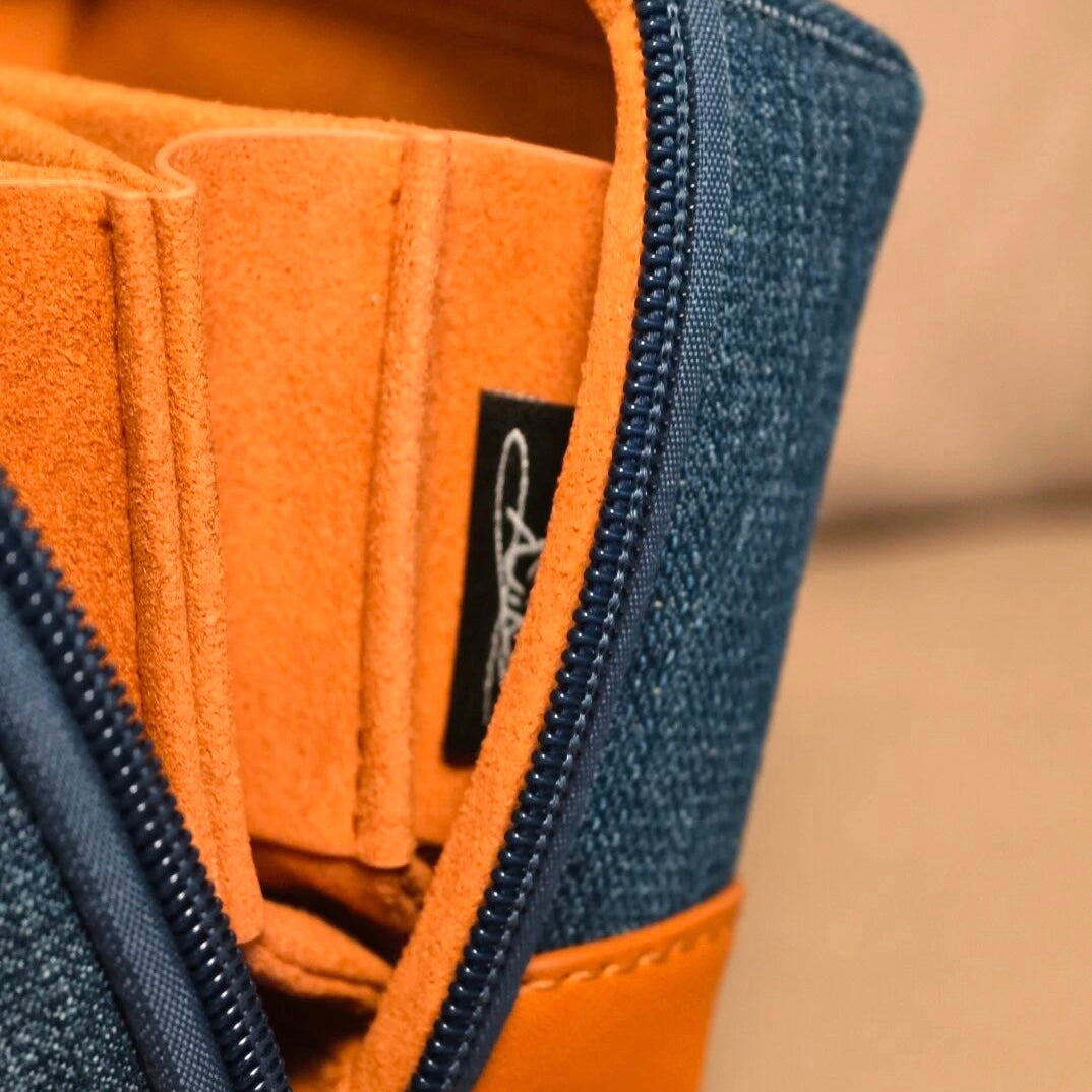Nini M Denim Fabric portable pouch