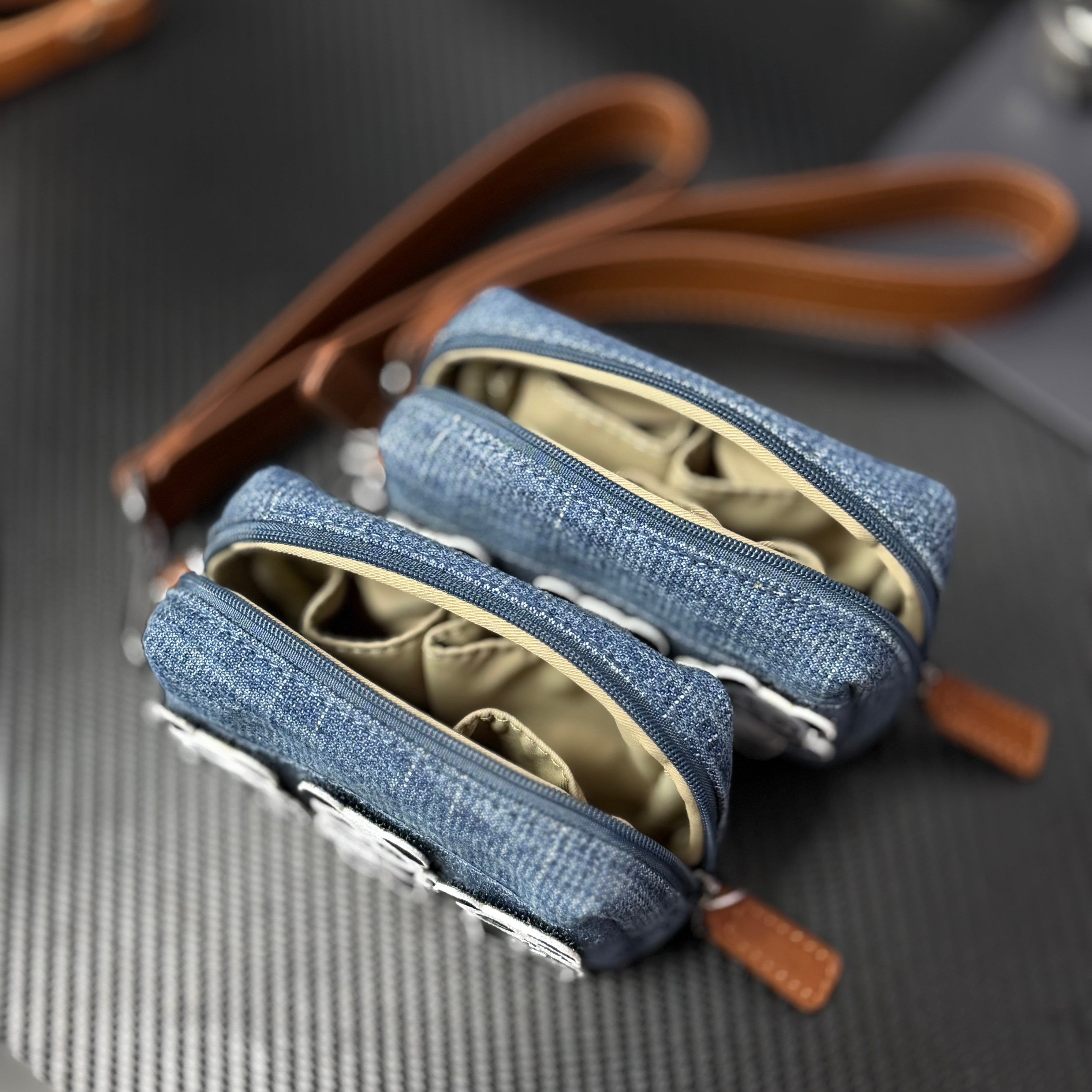 Nini S Denim Fabric portable pouch