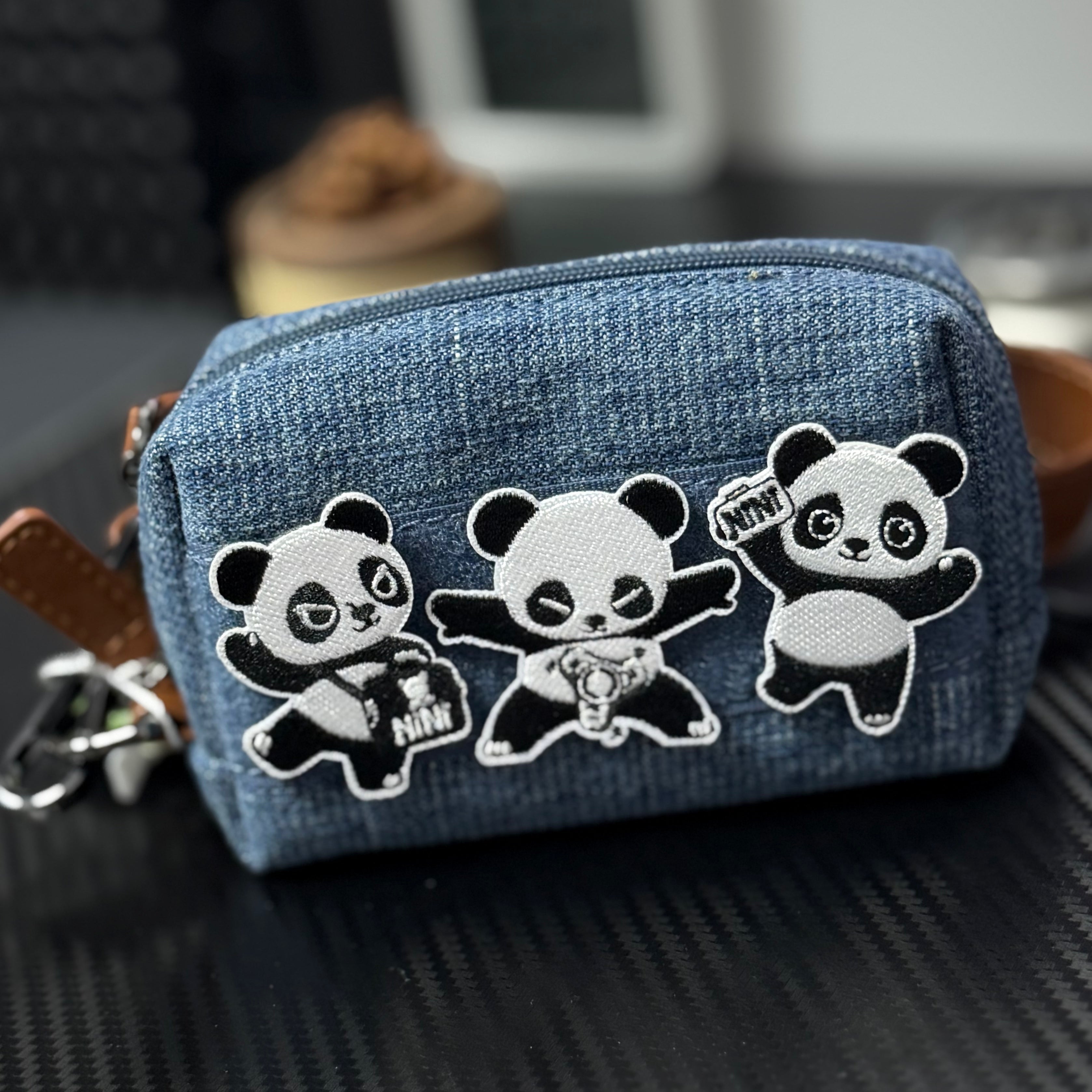 Nini S Denim Fabric portable pouch